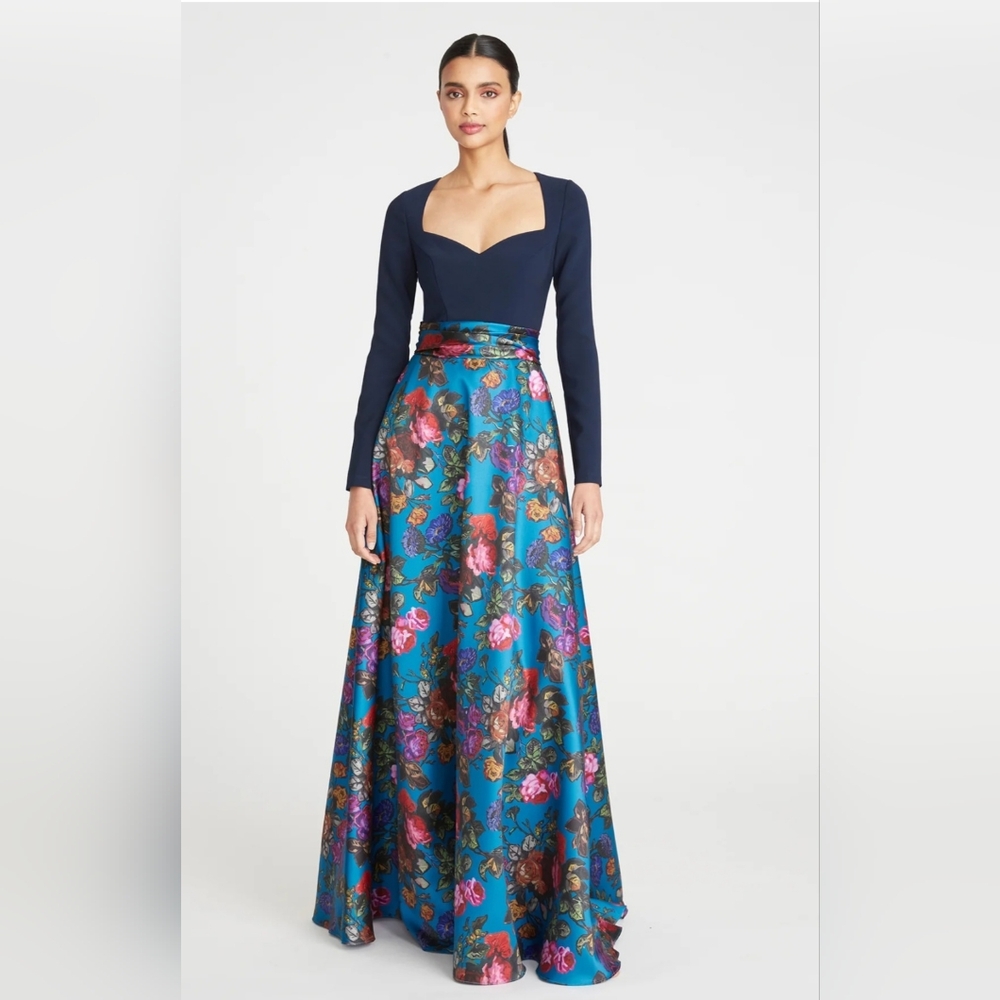 THEIA. Tabitha Long Sleeve Gown.